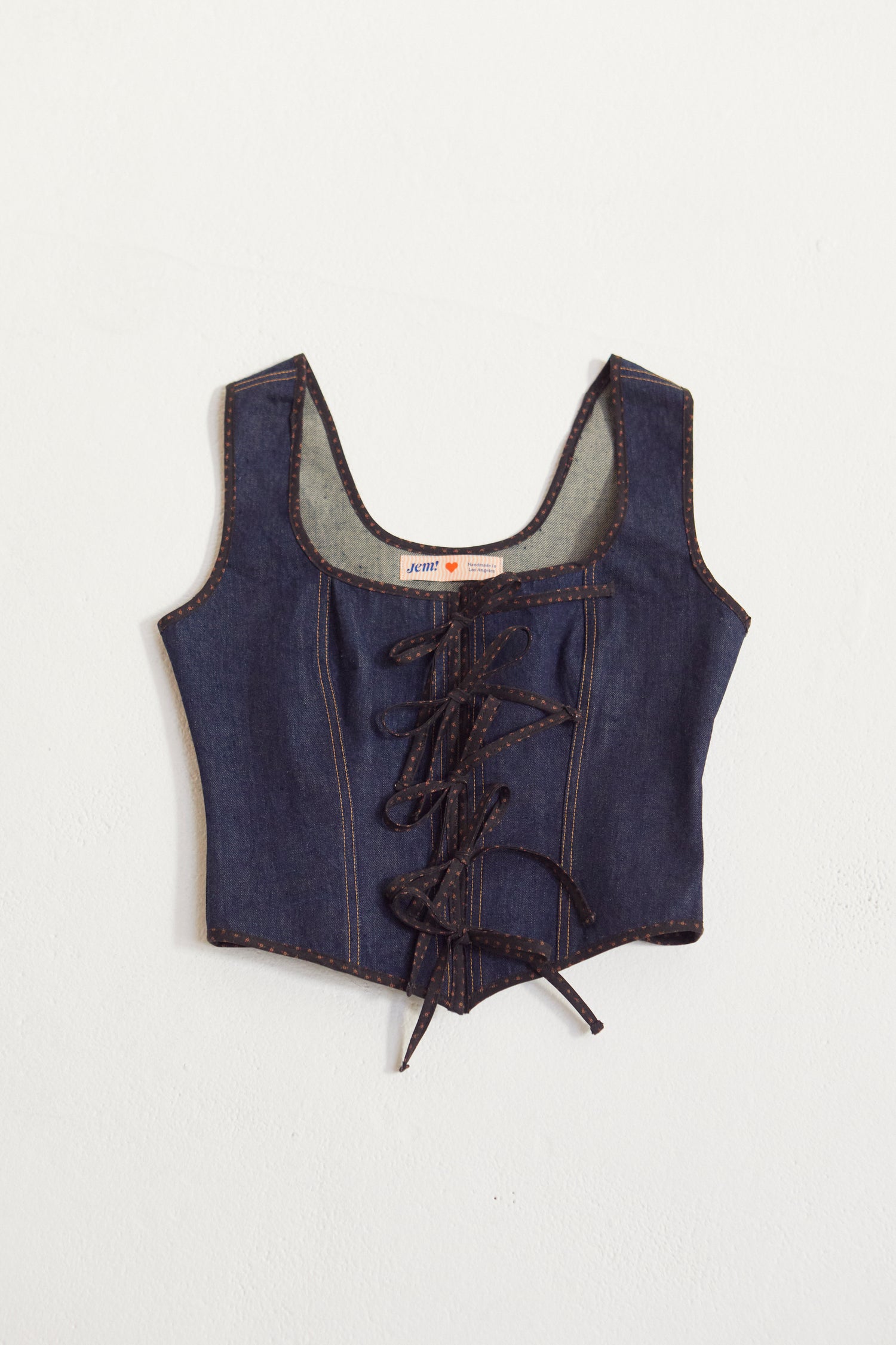 Tie Bustier - Dark Indigo