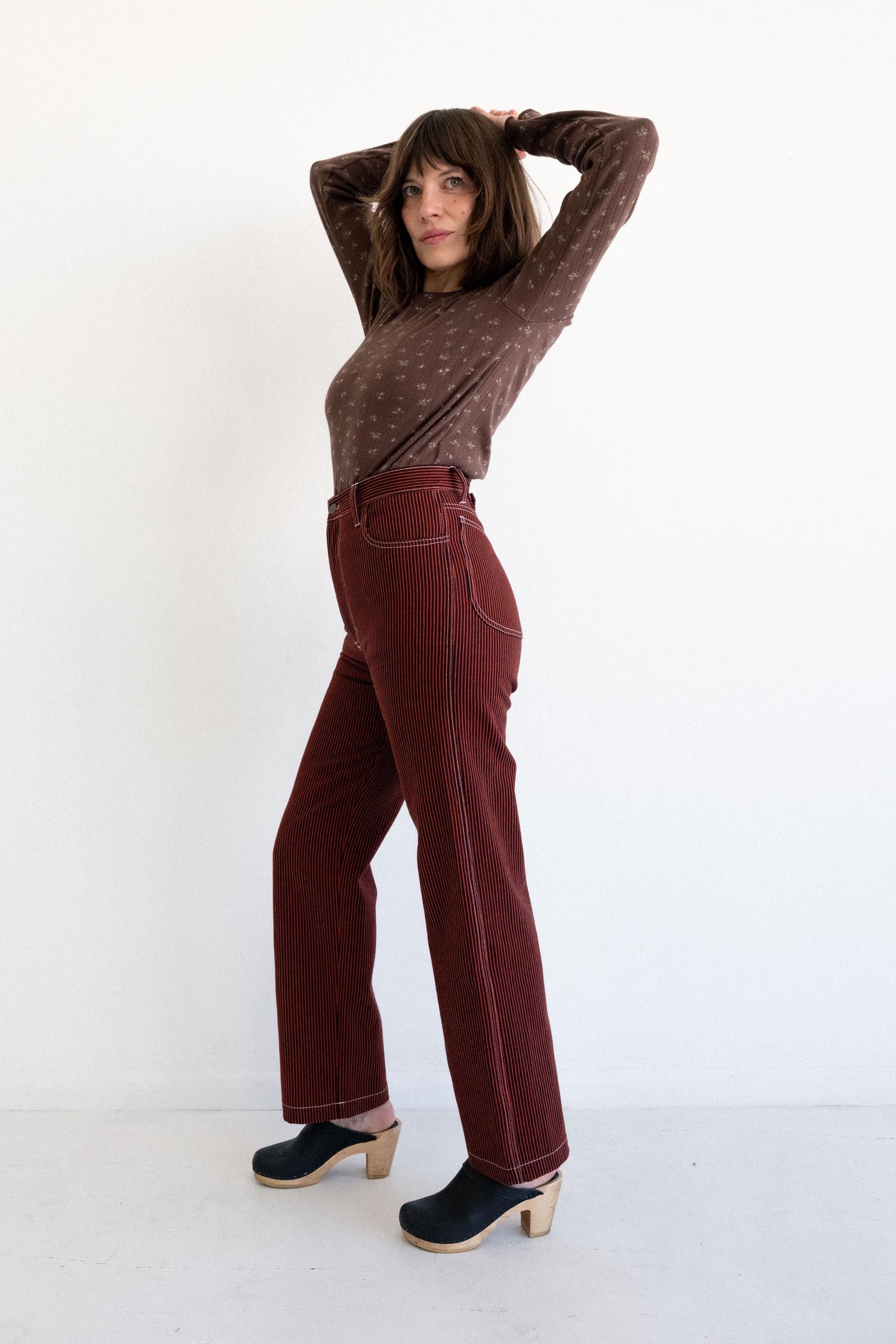 River Jean - Red Railroad Stripe