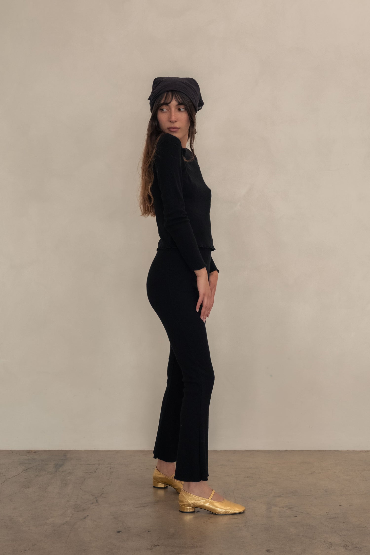 Pointelle Tulip Pant Black