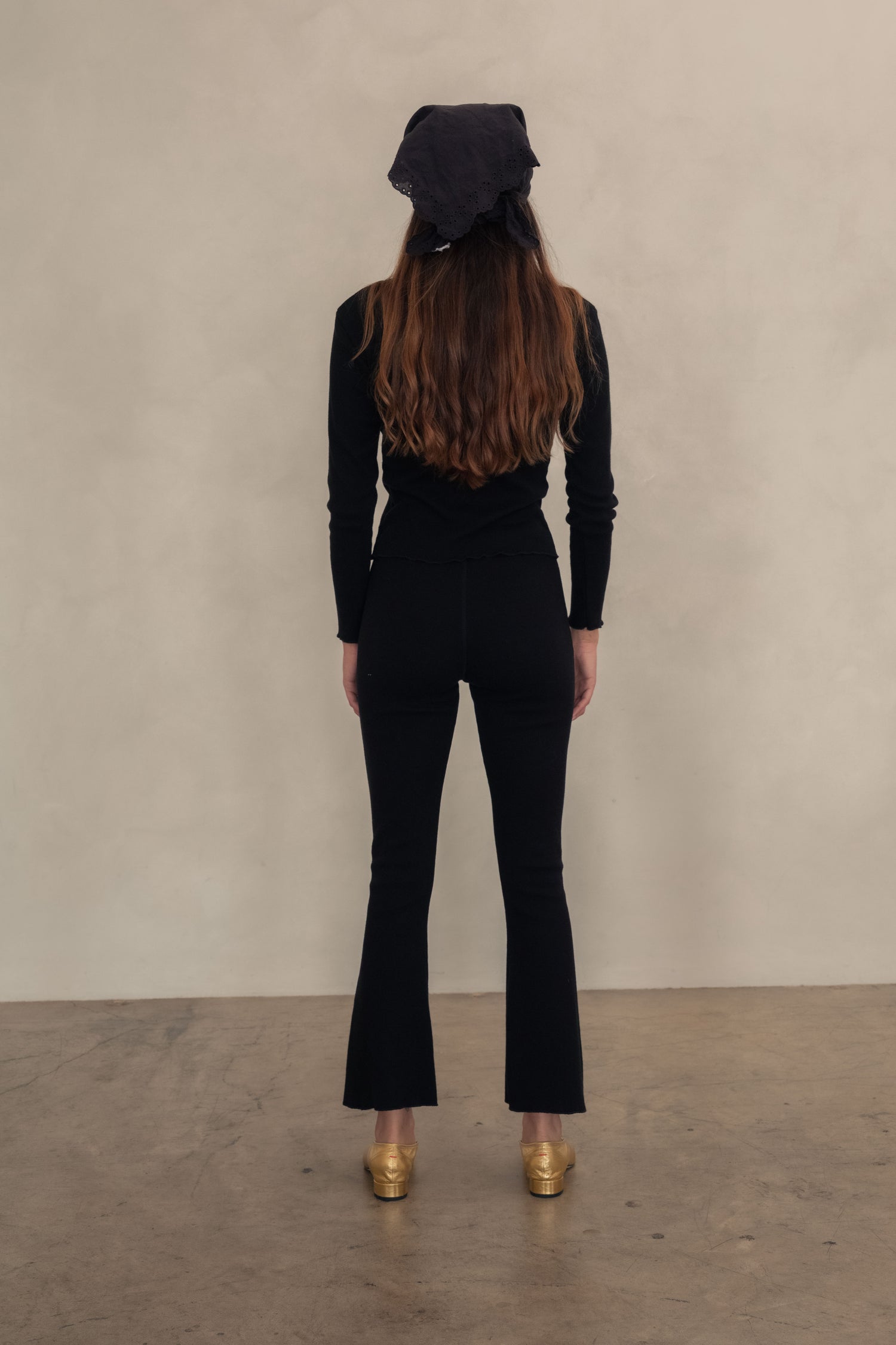 Pointelle Rosie Tee Black