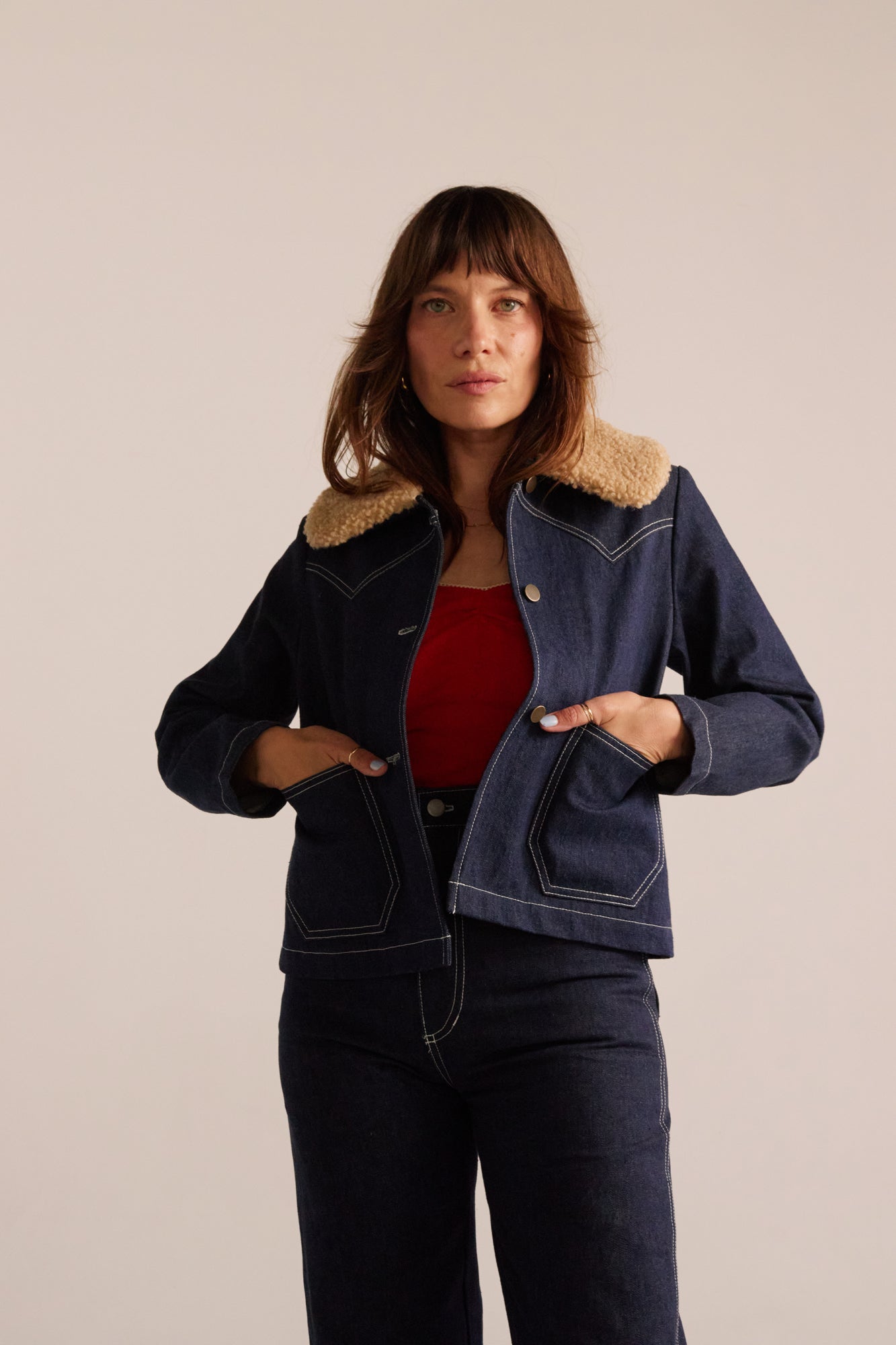 Shrunken Ranch Jacket - Dark Indigo (New removable sherpa collar)