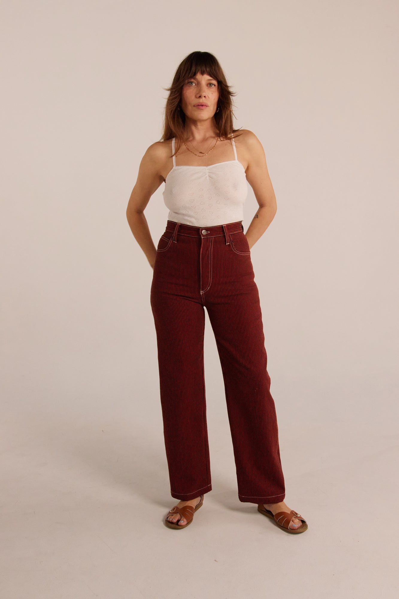 River Jean - Red Railroad Stripe