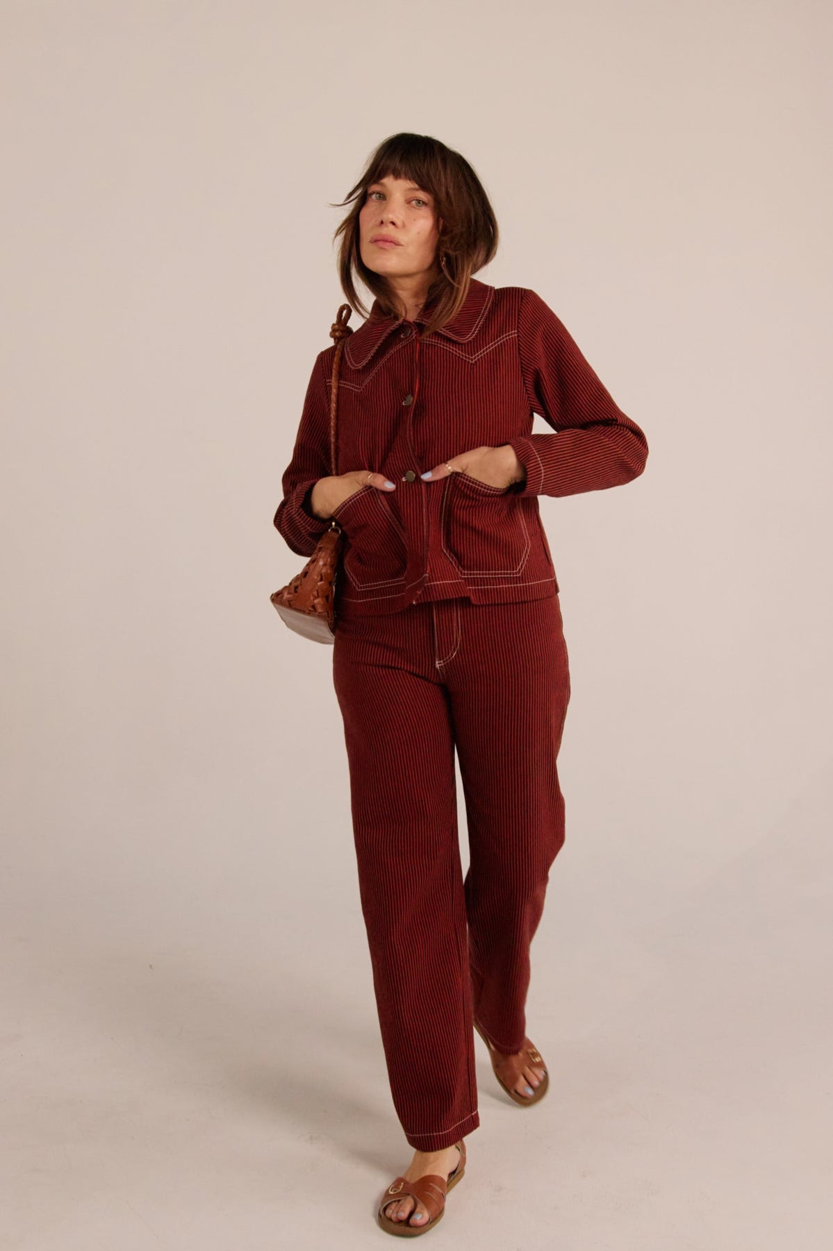 River Jean - Red Railroad Stripe