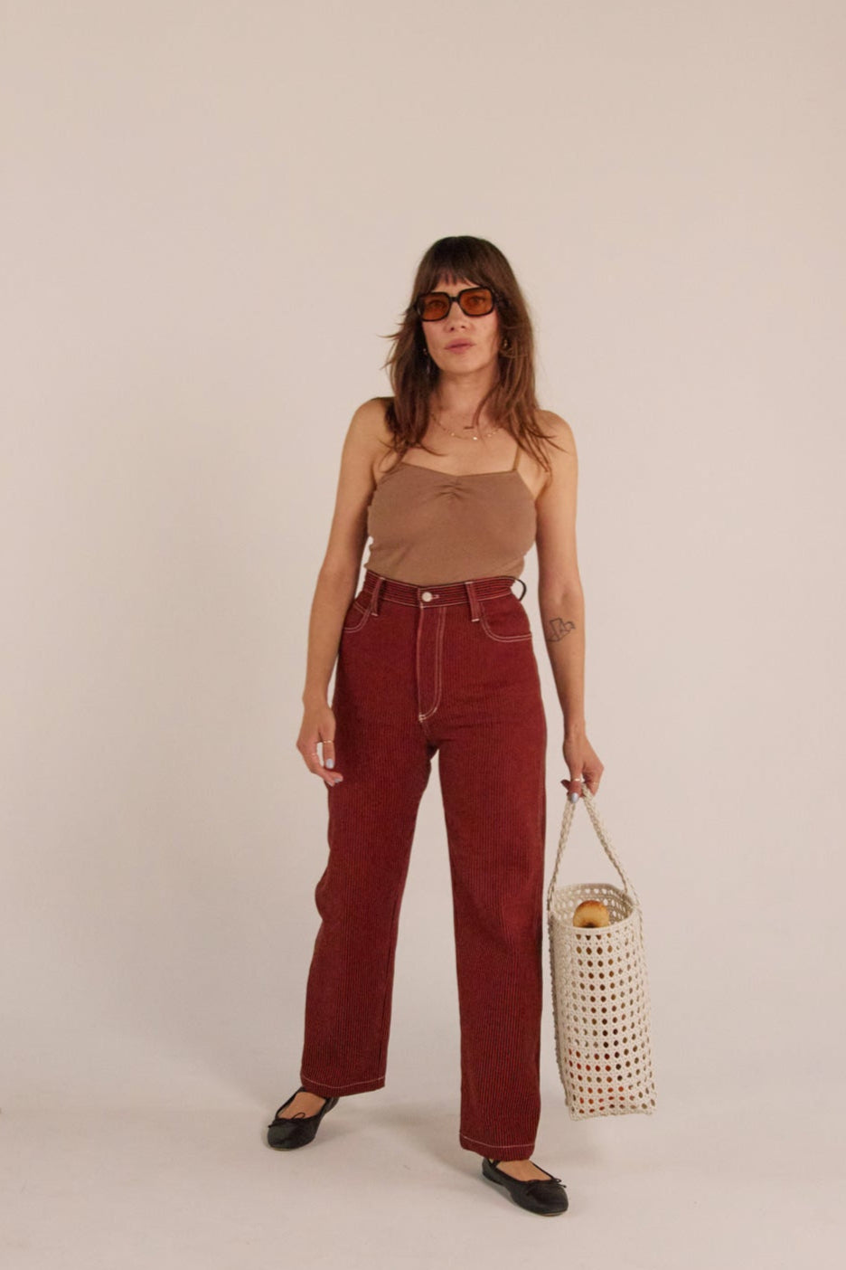 River Jean - Red Railroad Stripe