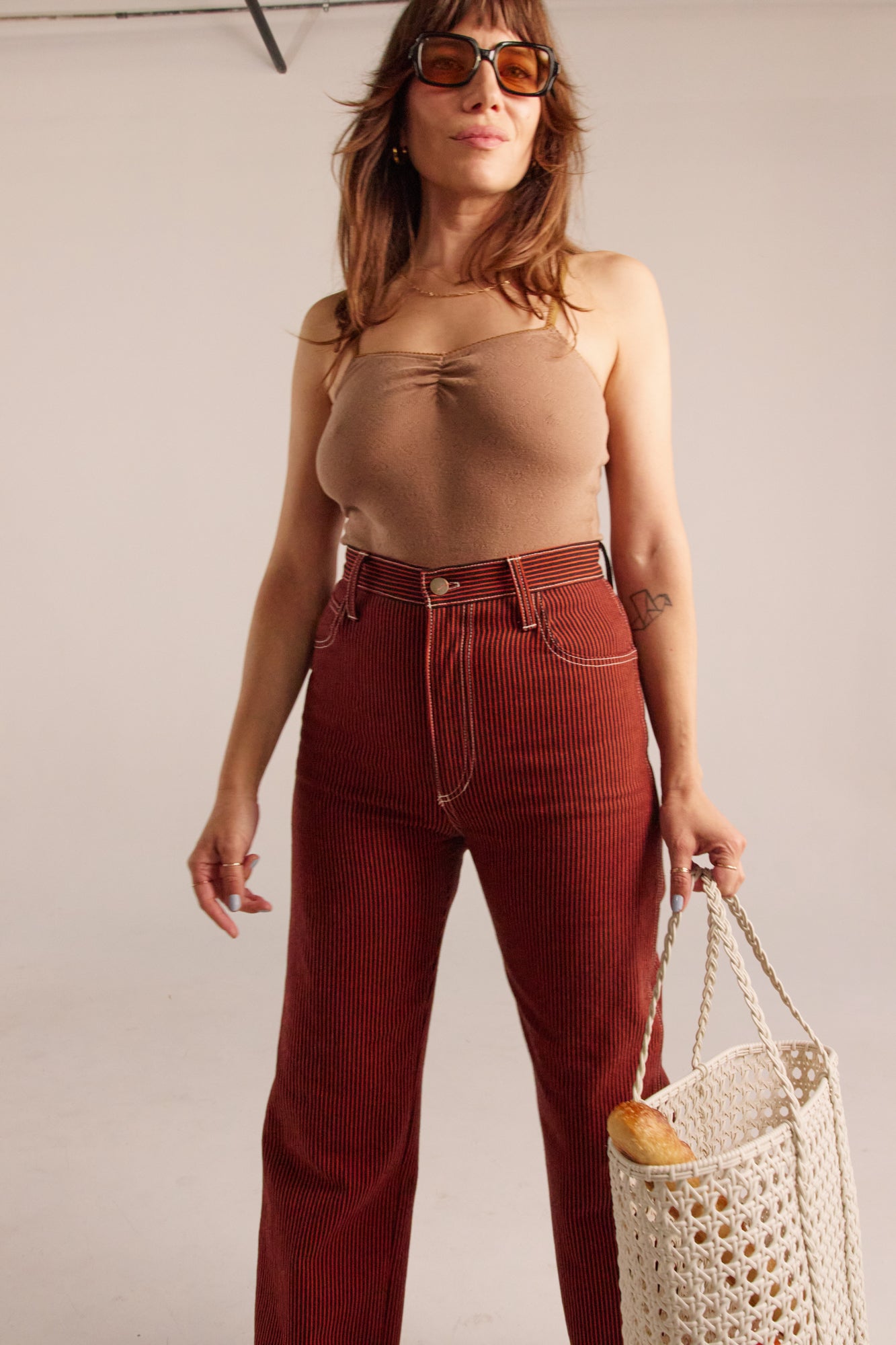 River Jean - Red Railroad Stripe