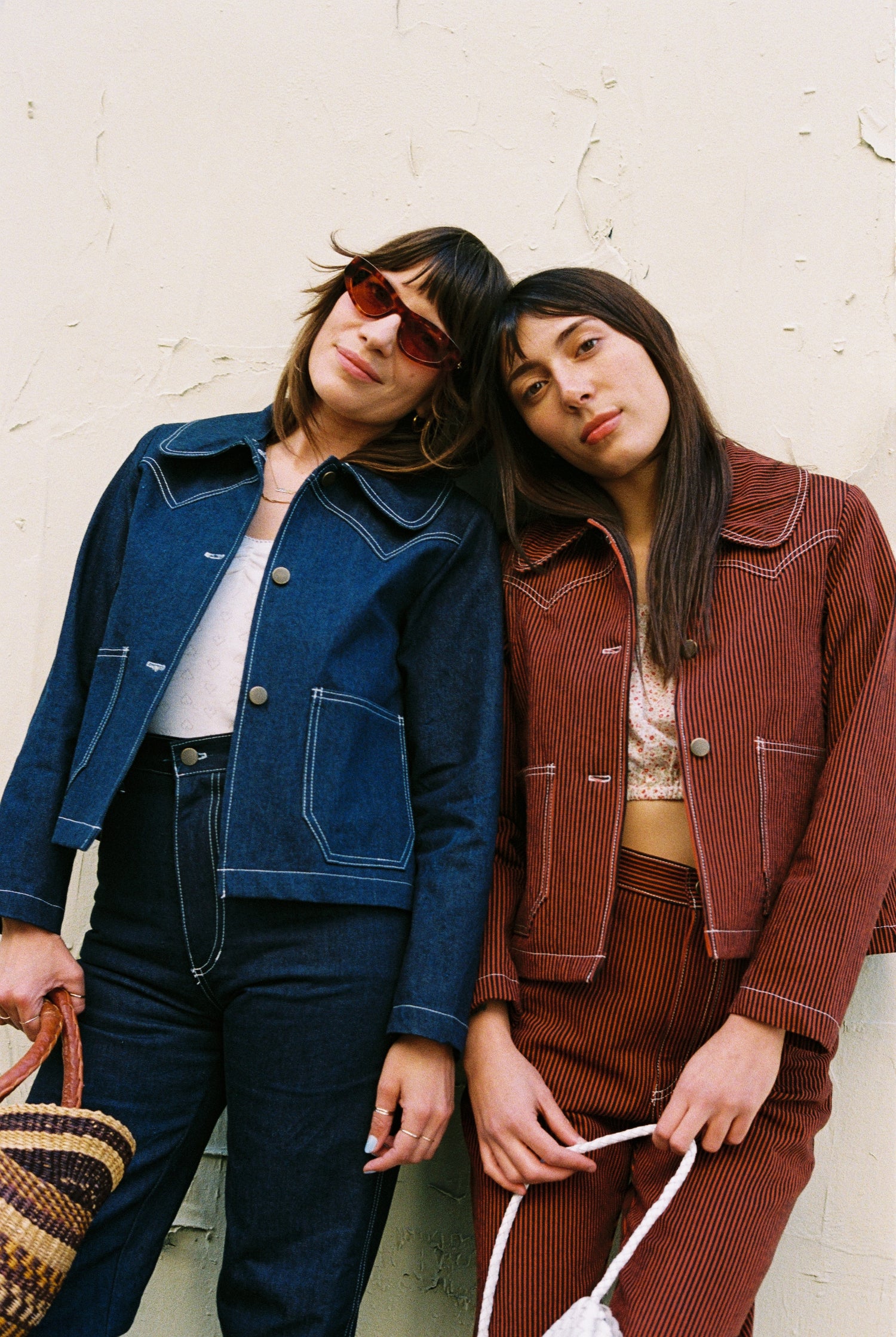 Shrunken Ranch Jacket - Red Railroad Stripe (New removable sherpa collar)