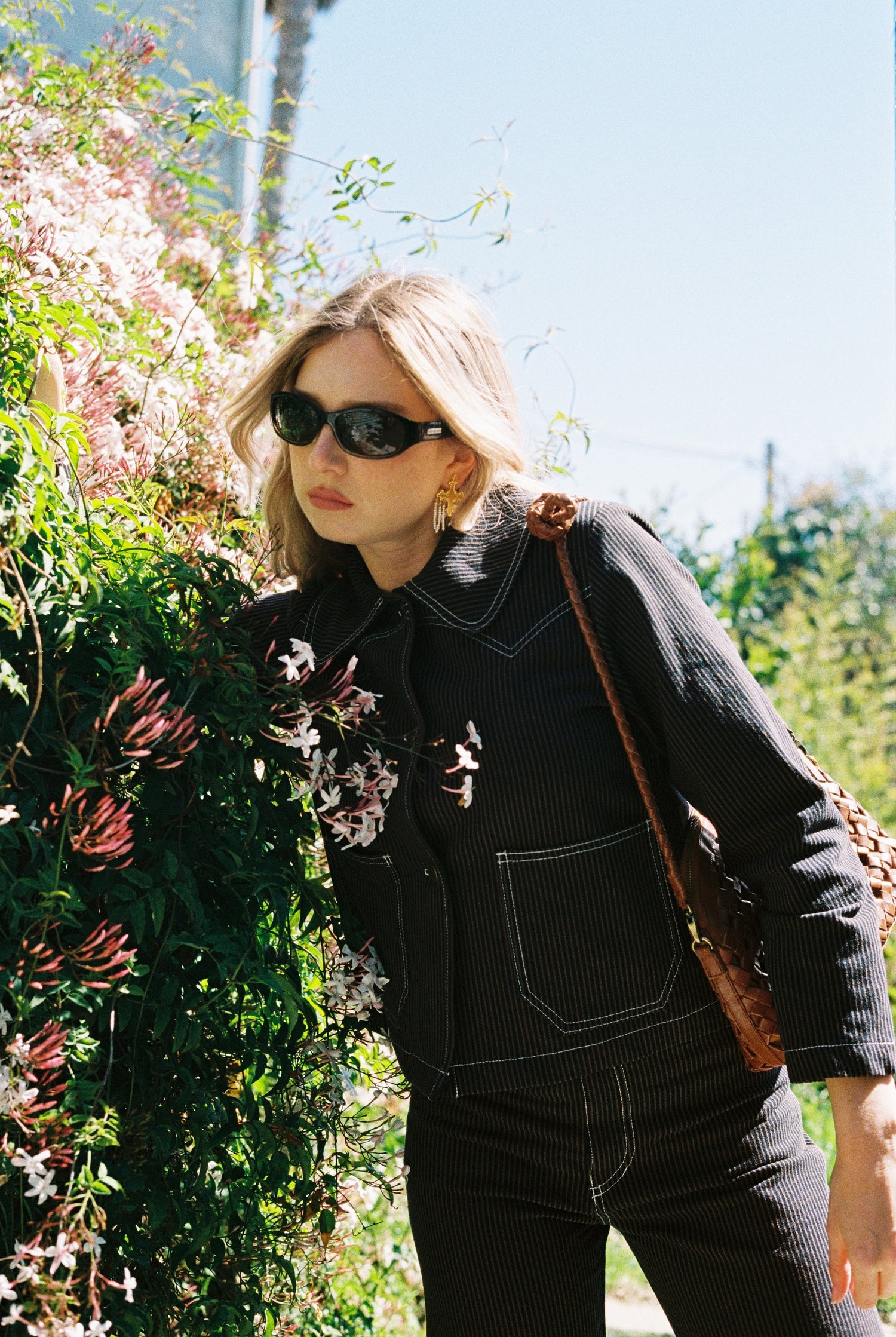 River Jean - Brown Railroad Stripe