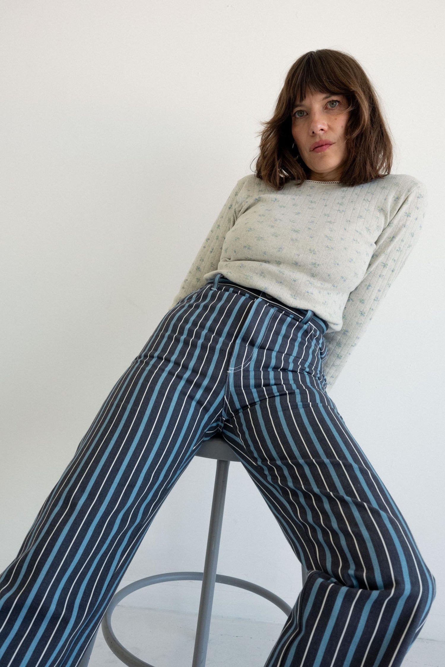 River Jean - Striped Denim