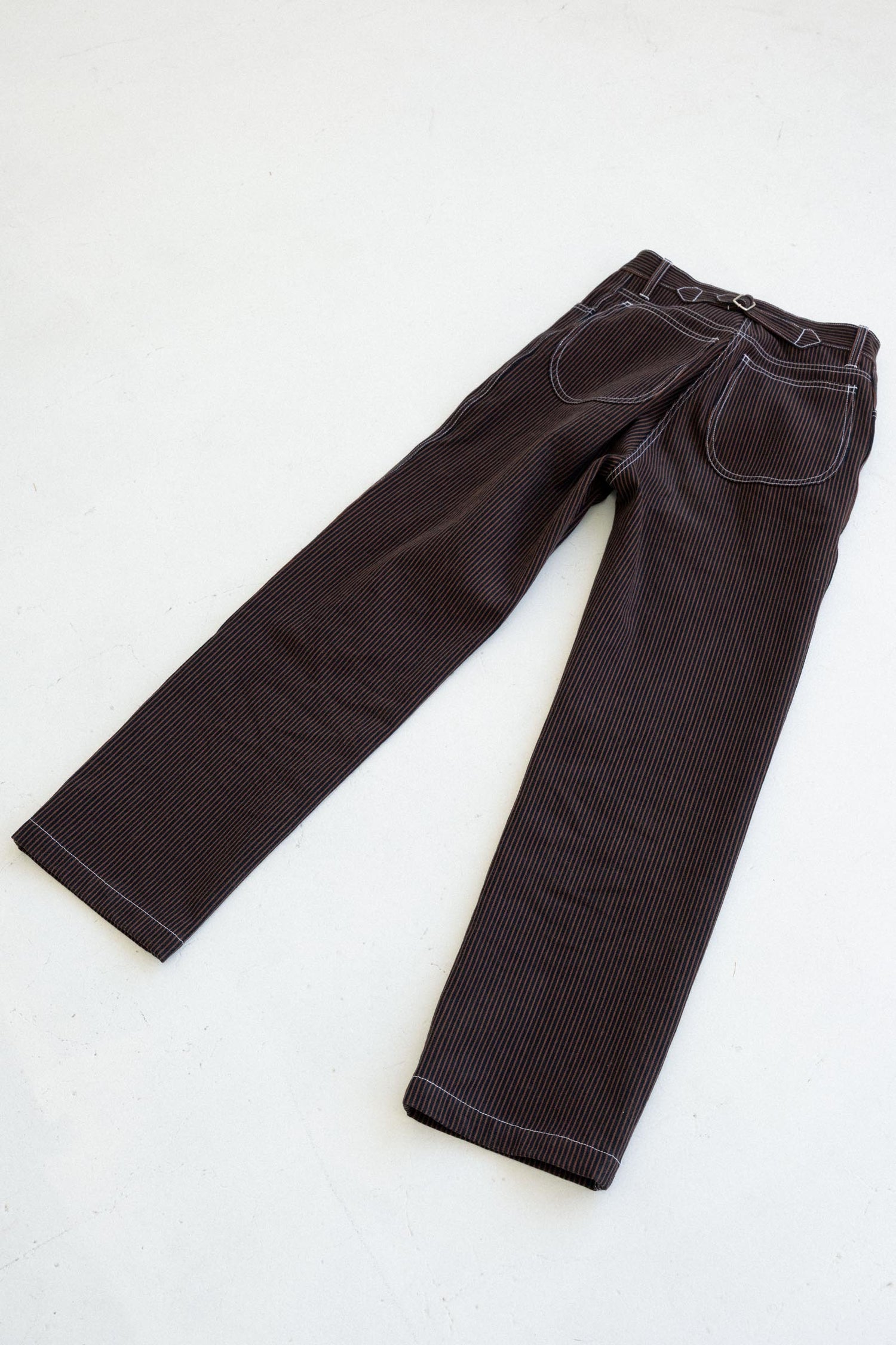 River Jean - Brown Railroad Stripe