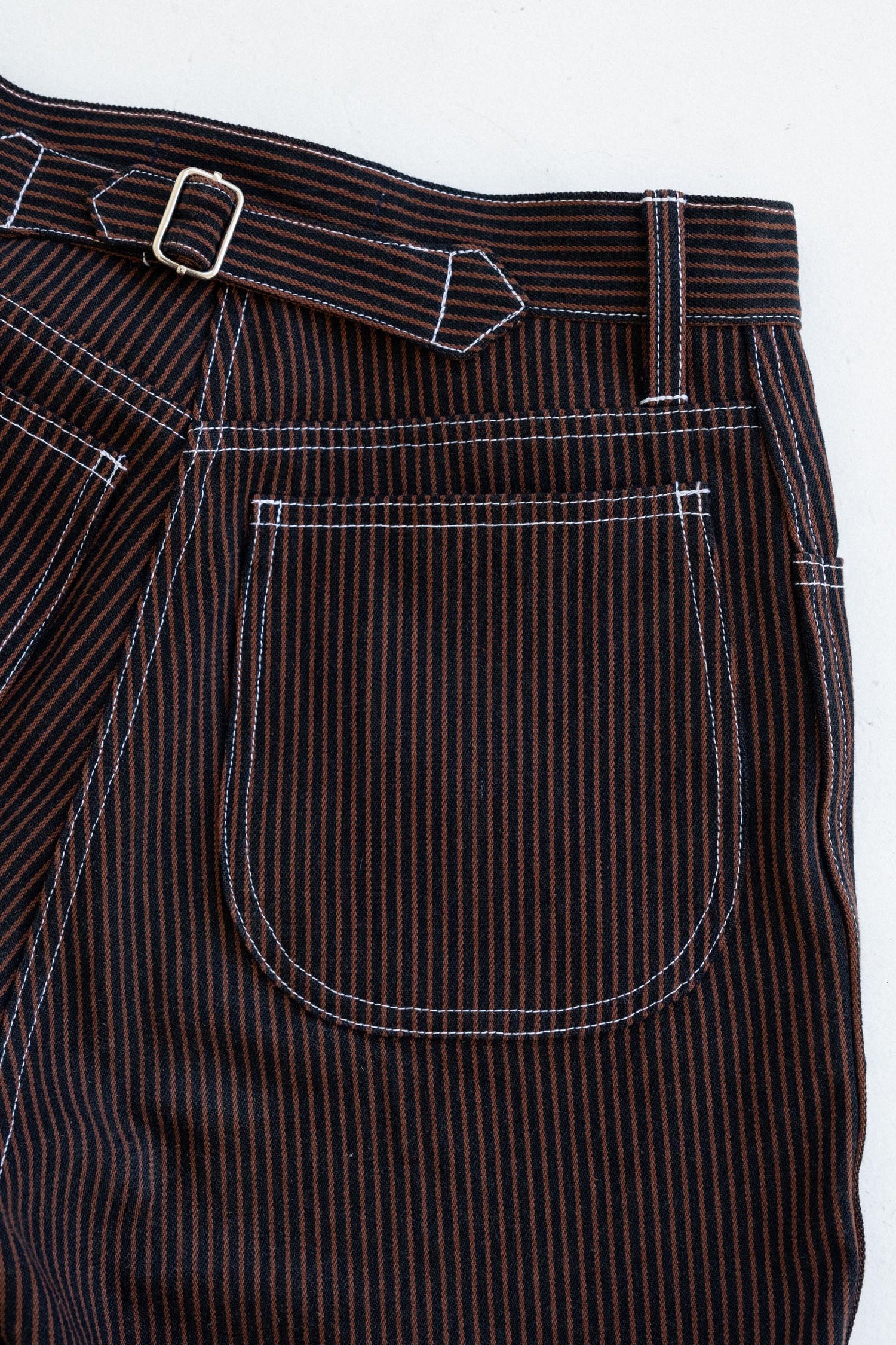 River Jean - Brown Railroad Stripe