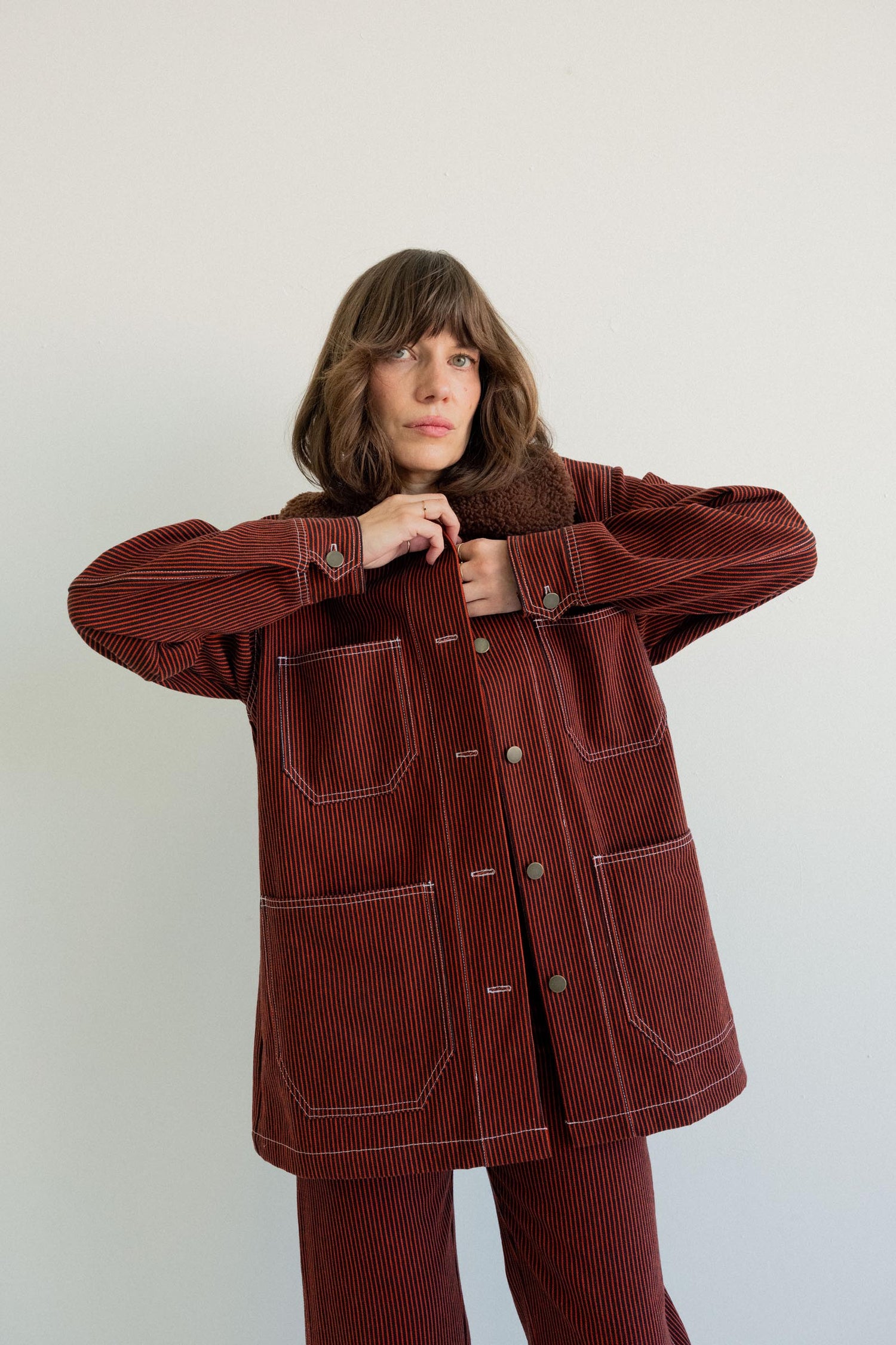 Chore Coat - Red Railroad Stripe