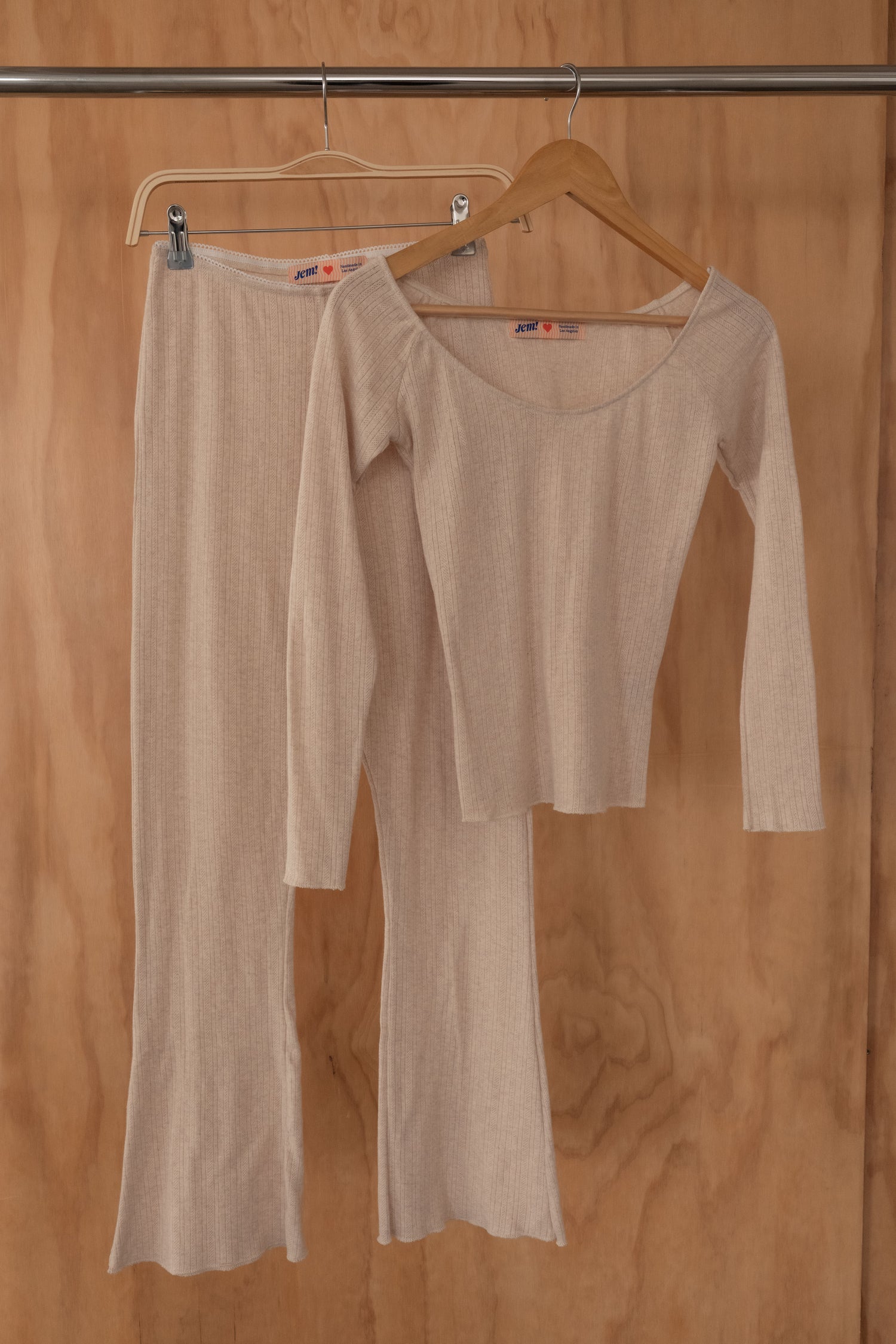 Pointelle Tulip Pant - Oat