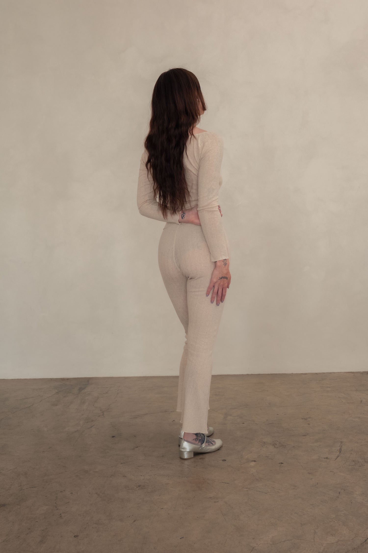Pointelle Tulip Pant - Oat