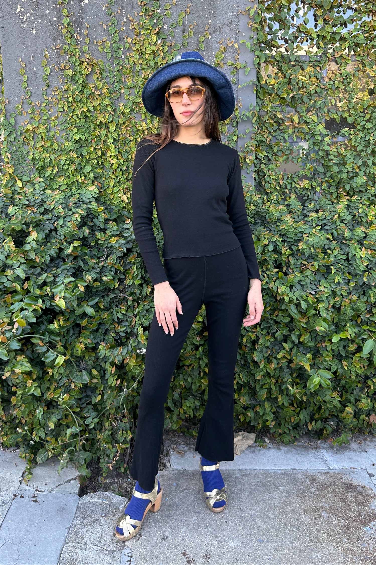 Pointelle Tulip Pant Black