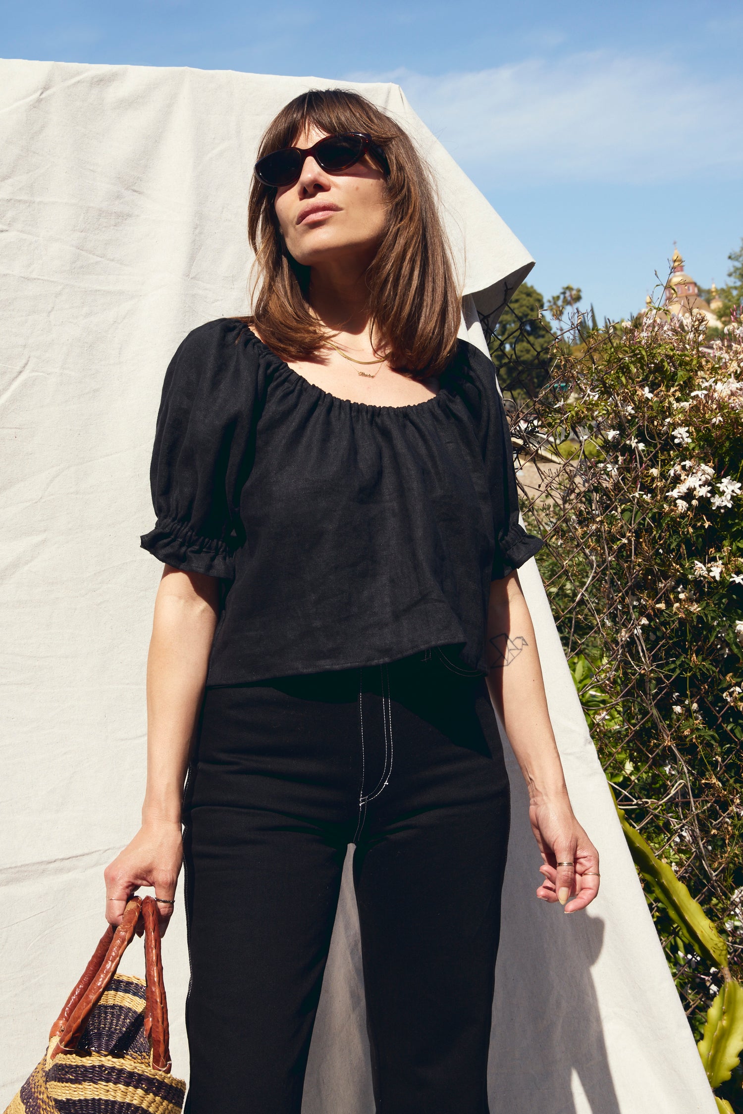Clementine Blouse - Midnight Black