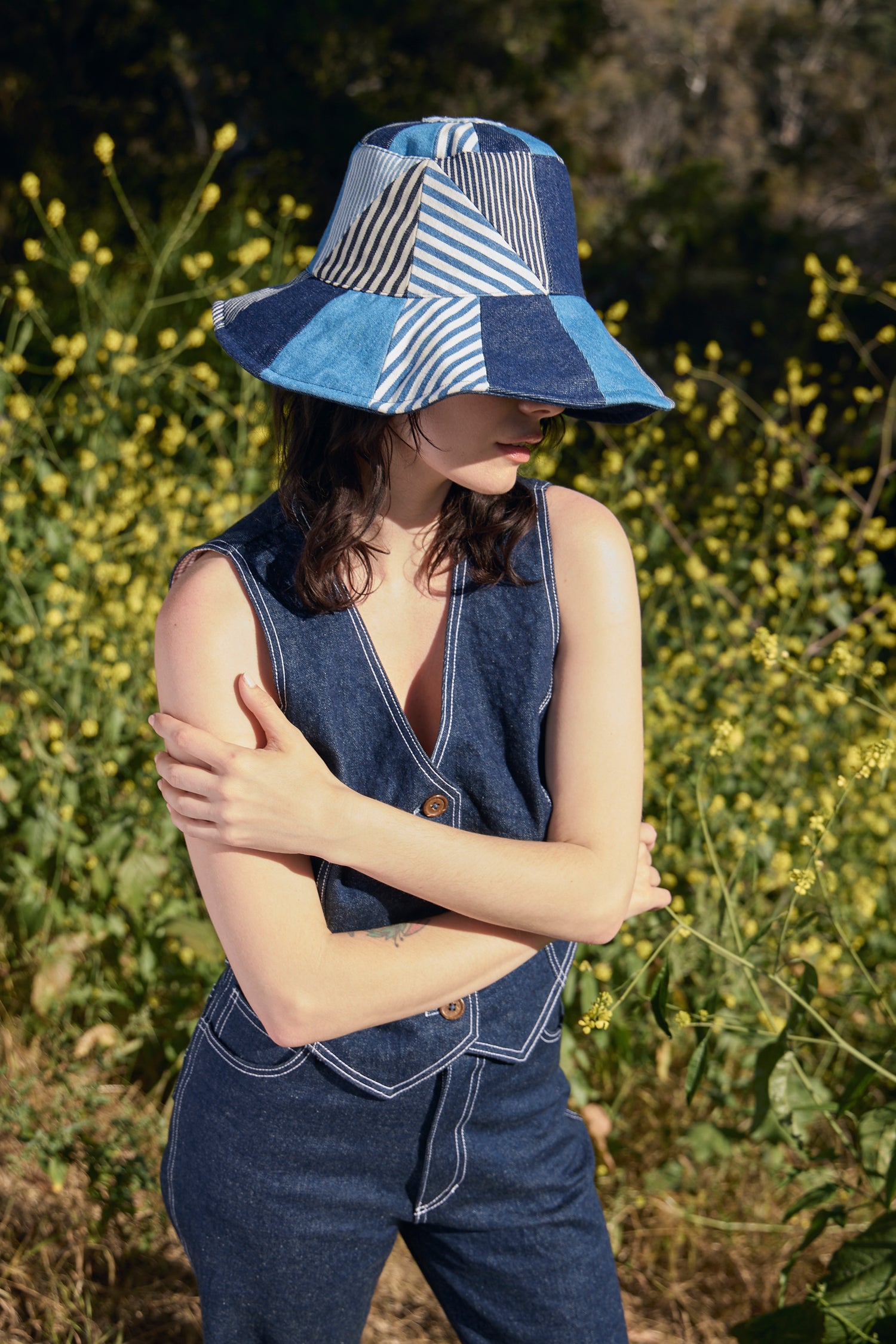 Patchwork Denim Jem Hat