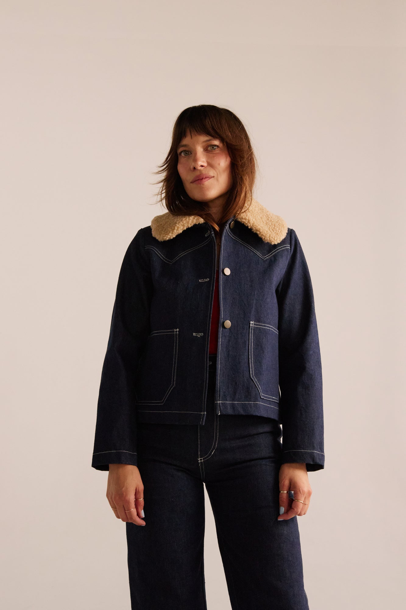 PRE-ORDER Shrunken Ranch Jacket - Dark Indigo (New removable collar)