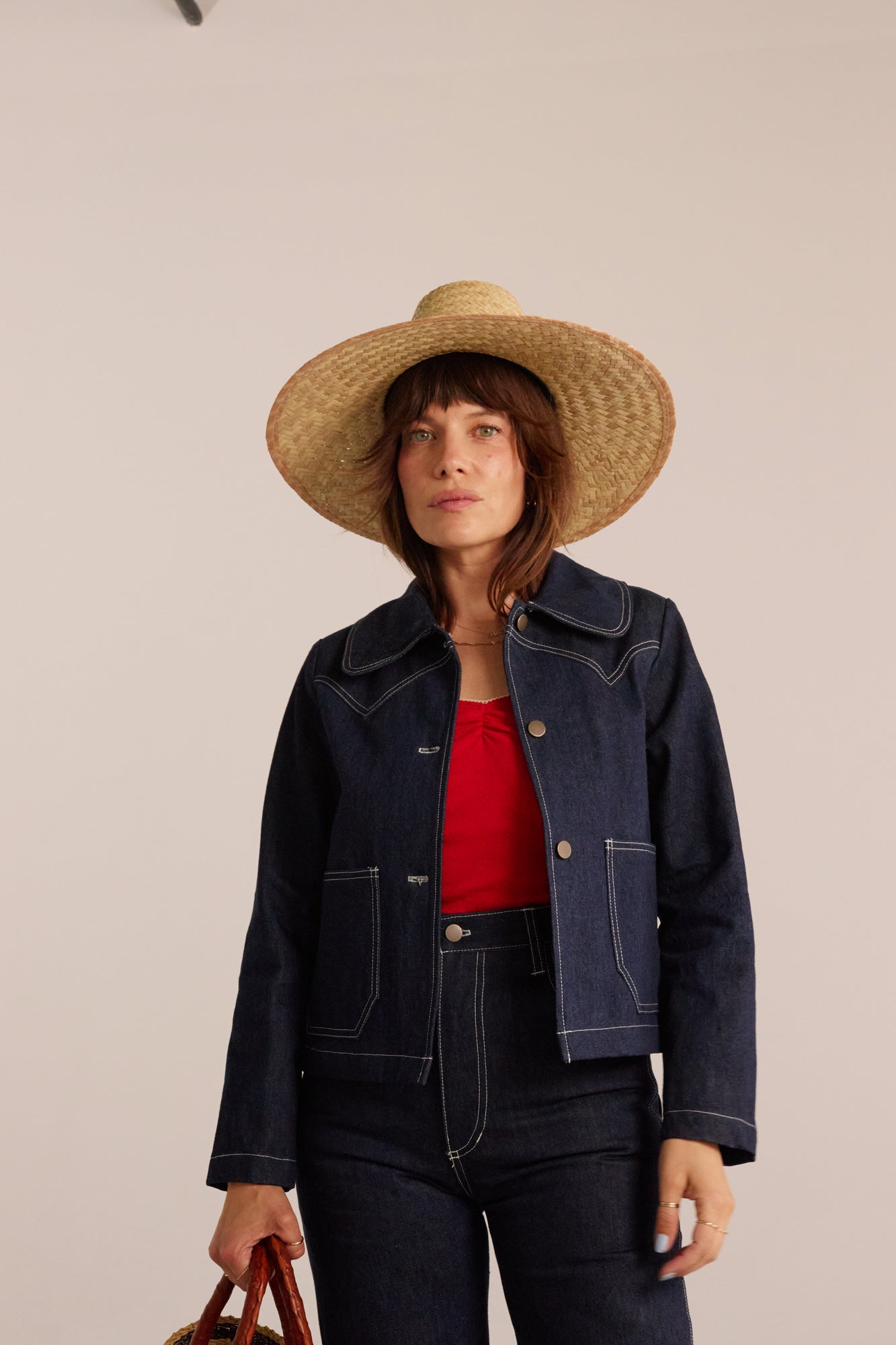 PRE-ORDER Shrunken Ranch Jacket - Dark Indigo (New removable collar)