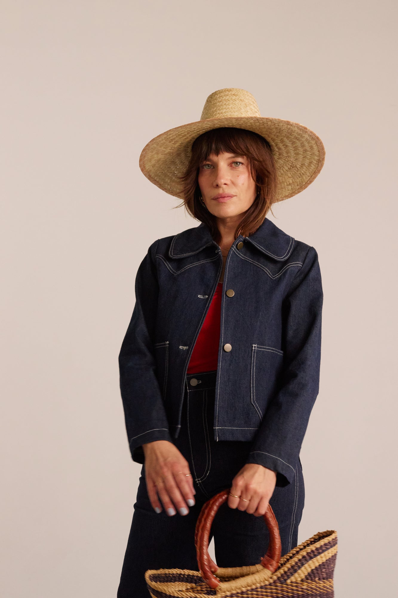 PRE-ORDER Shrunken Ranch Jacket - Dark Indigo (New removable collar)
