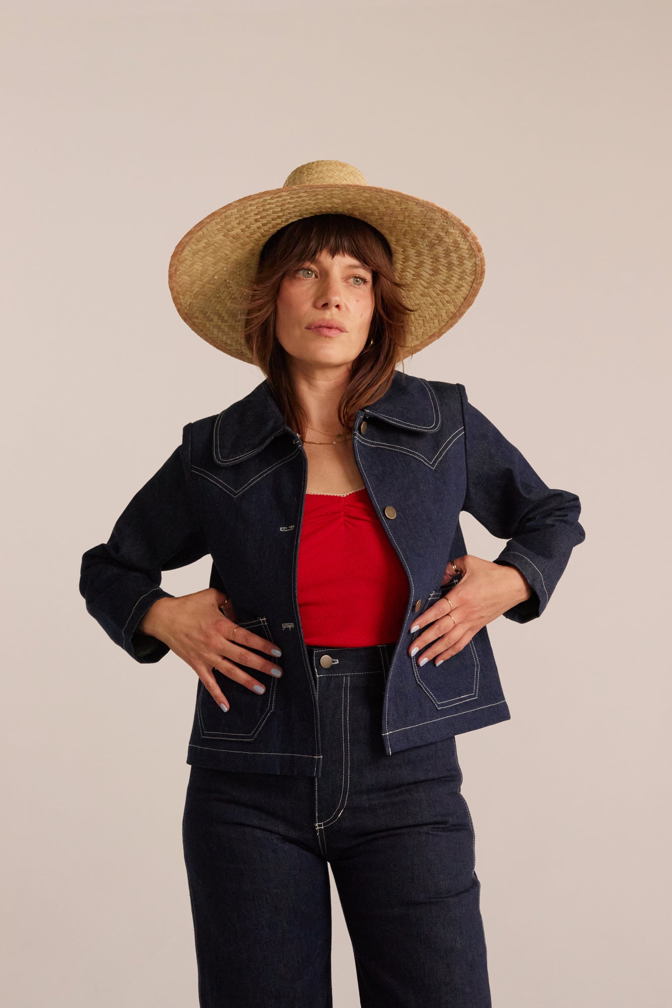 PRE-ORDER Shrunken Ranch Jacket - Dark Indigo (New removable collar)