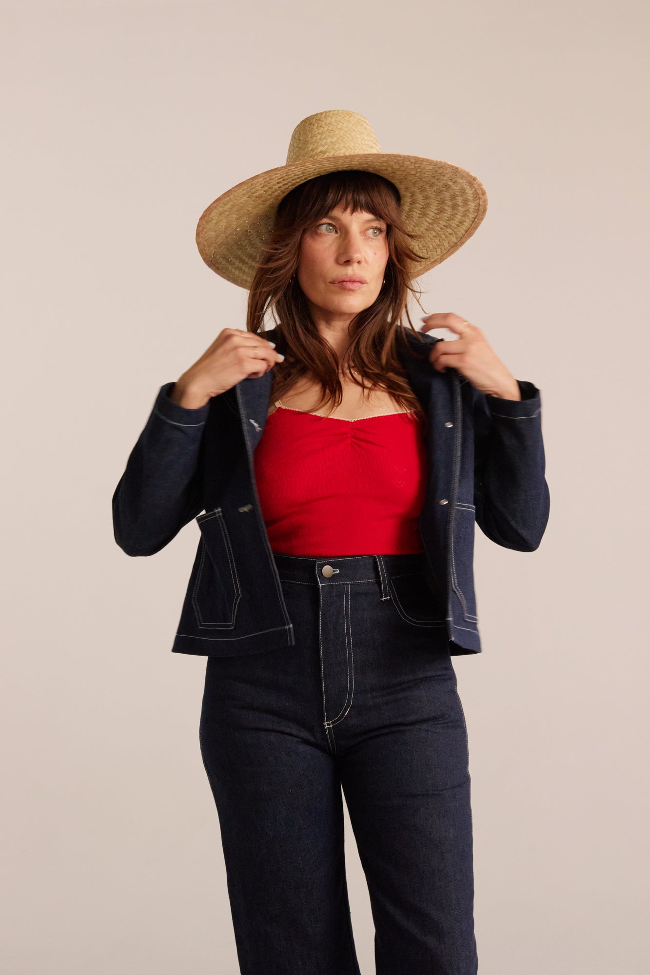 PRE-ORDER Shrunken Ranch Jacket - Dark Indigo (New removable collar)