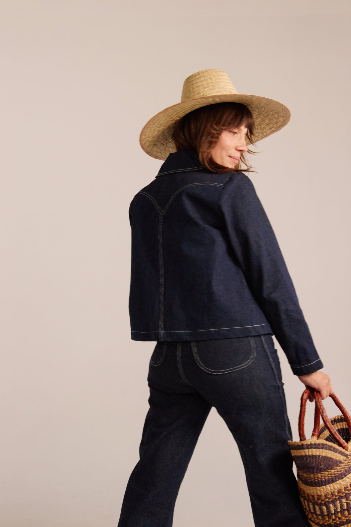 PRE-ORDER Shrunken Ranch Jacket - Dark Indigo (New removable collar)