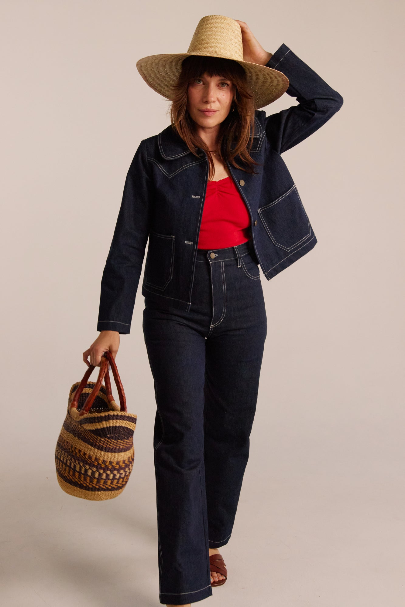 PRE-ORDER Shrunken Ranch Jacket - Dark Indigo (New removable collar)